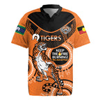 Custom NRL Tigers NAIDOC Week Rugby Jersey Keep The Fire Burning Indigenous Art