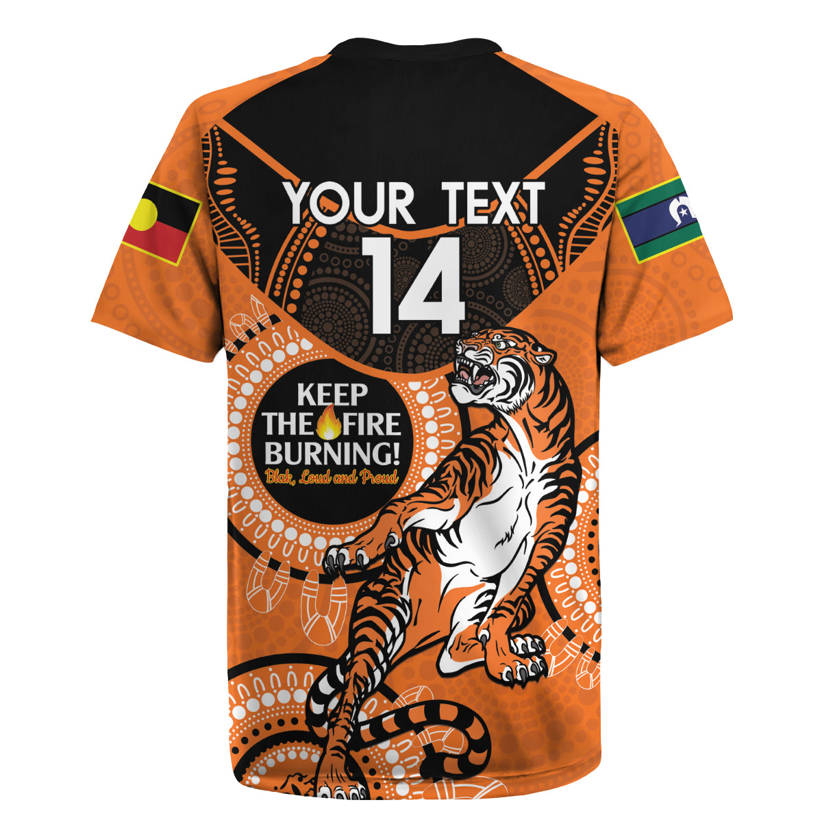 Custom NRL Tigers NAIDOC Week Rugby Jersey Keep The Fire Burning Indigenous Art