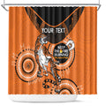 Custom NRL Tigers NAIDOC Week Shower Curtain Keep The Fire Burning Indigenous Art