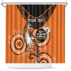 Custom NRL Tigers NAIDOC Week Shower Curtain Keep The Fire Burning Indigenous Art