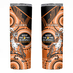 NRL Tigers NAIDOC Week Skinny Tumbler Keep The Fire Burning Indigenous Art