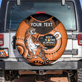 Custom NRL Tigers NAIDOC Week Spare Tire Cover Keep The Fire Burning Indigenous Art