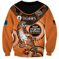 Custom NRL Tigers NAIDOC Week Sweatshirt Keep The Fire Burning Indigenous Art