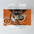 Custom NRL Tigers NAIDOC Week Tablecloth Keep The Fire Burning Indigenous Art
