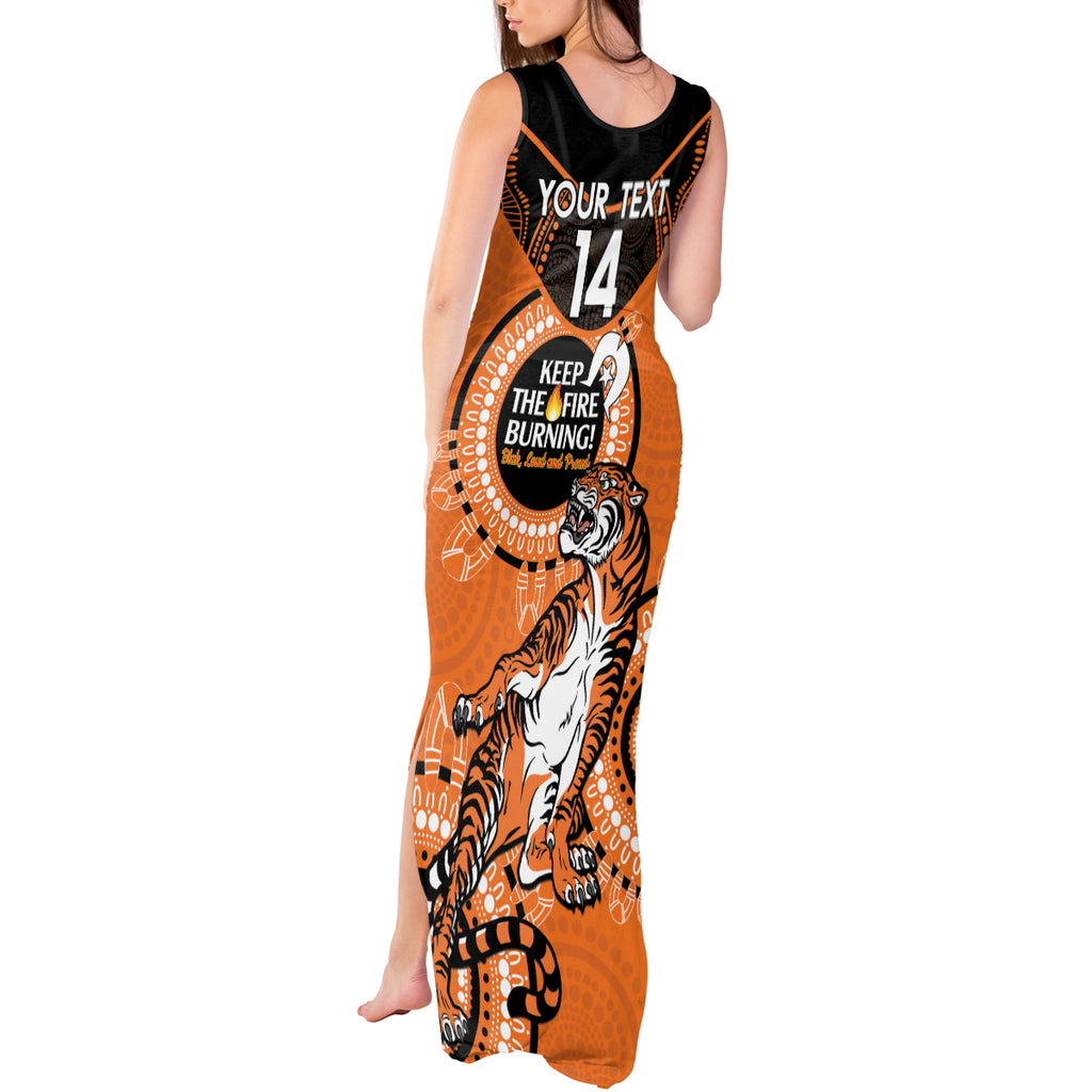 Custom NRL Tigers NAIDOC Week Tank Maxi Dress Keep The Fire Burning Indigenous Art