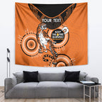 Custom NRL Tigers NAIDOC Week Tapestry Keep The Fire Burning Indigenous Art