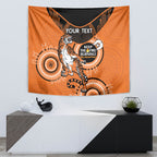 Custom NRL Tigers NAIDOC Week Tapestry Keep The Fire Burning Indigenous Art