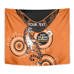Custom NRL Tigers NAIDOC Week Tapestry Keep The Fire Burning Indigenous Art