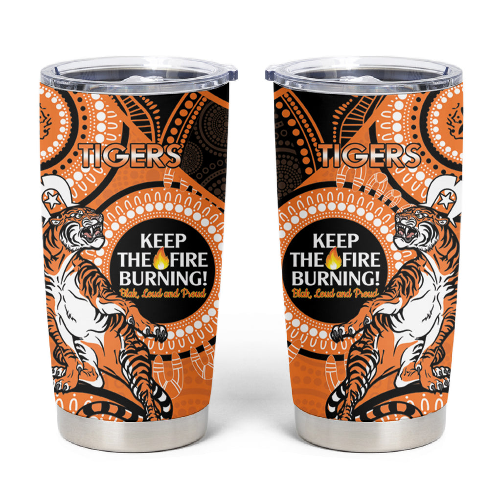 NRL Tigers NAIDOC Week Tumbler Cup Keep The Fire Burning Indigenous Art