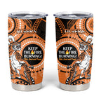 NRL Tigers NAIDOC Week Tumbler Cup Keep The Fire Burning Indigenous Art