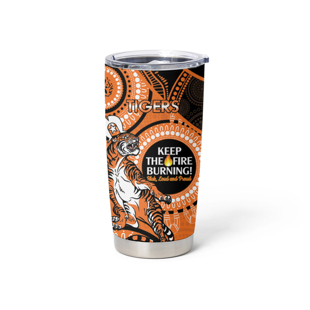 NRL Tigers NAIDOC Week Tumbler Cup Keep The Fire Burning Indigenous Art