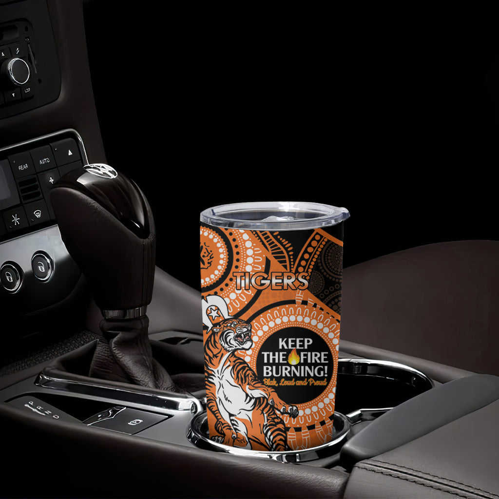 NRL Tigers NAIDOC Week Tumbler Cup Keep The Fire Burning Indigenous Art