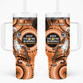 NRL Tigers NAIDOC Week Tumbler With Handle Keep The Fire Burning Indigenous Art