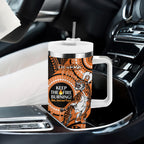 NRL Tigers NAIDOC Week Tumbler With Handle Keep The Fire Burning Indigenous Art
