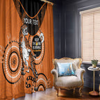 Custom NRL Tigers NAIDOC Week Window Curtain Keep The Fire Burning Indigenous Art
