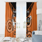 Custom NRL Tigers NAIDOC Week Window Curtain Keep The Fire Burning Indigenous Art