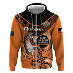 Custom NRL Tigers NAIDOC Week Zip Hoodie Keep The Fire Burning Indigenous Art