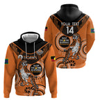 Custom NRL Tigers NAIDOC Week Zip Hoodie Keep The Fire Burning Indigenous Art