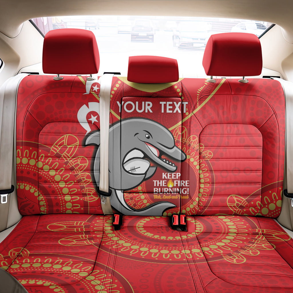 Custom NRL Dolphins NAIDOC Week Back Car Seat Cover Keep The Fire Burning Indigenous Art