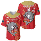 Custom NRL Dolphins NAIDOC Week Baseball Jersey Keep The Fire Burning Indigenous Art
