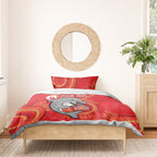 Custom NRL Dolphins NAIDOC Week Bedding Set Keep The Fire Burning Indigenous Art
