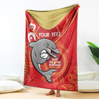 Custom NRL Dolphins NAIDOC Week Blanket Keep The Fire Burning Indigenous Art