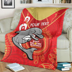 Custom NRL Dolphins NAIDOC Week Blanket Keep The Fire Burning Indigenous Art