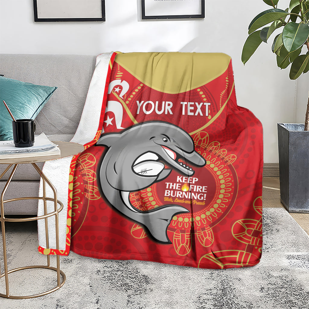 Custom NRL Dolphins NAIDOC Week Blanket Keep The Fire Burning Indigenous Art