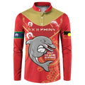 Custom NRL Dolphins NAIDOC Week Button Sweatshirt Keep The Fire Burning Indigenous Art