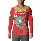 Custom NRL Dolphins NAIDOC Week Button Sweatshirt Keep The Fire Burning Indigenous Art