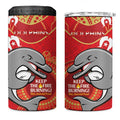 NRL Dolphins NAIDOC Week 4 in 1 Can Cooler Tumbler Keep The Fire Burning Indigenous Art