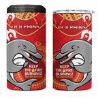 NRL Dolphins NAIDOC Week 4 in 1 Can Cooler Tumbler Keep The Fire Burning Indigenous Art
