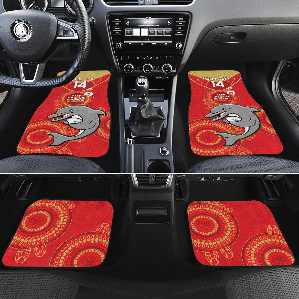 Custom NRL Dolphins NAIDOC Week Car Mats Keep The Fire Burning Indigenous Art