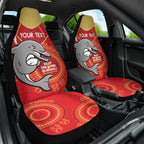Custom NRL Dolphins NAIDOC Week Car Seat Cover Keep The Fire Burning Indigenous Art