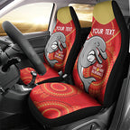 Custom NRL Dolphins NAIDOC Week Car Seat Cover Keep The Fire Burning Indigenous Art