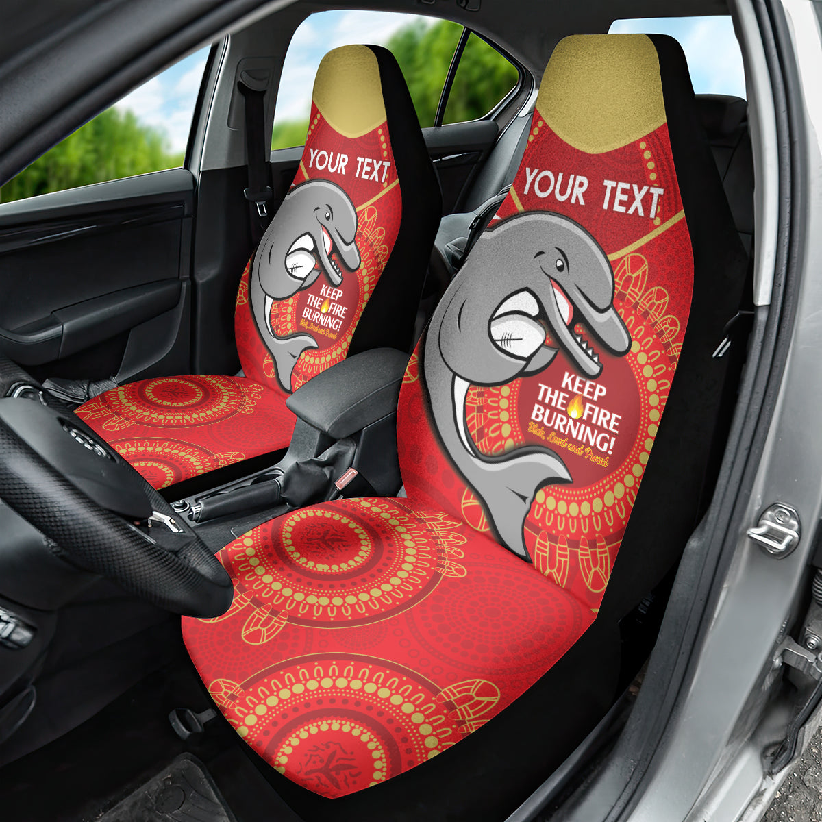 Custom NRL Dolphins NAIDOC Week Car Seat Cover Keep The Fire Burning Indigenous Art