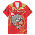 Custom NRL Dolphins NAIDOC Week Family Matching Mermaid Dress and Hawaiian Shirt Keep The Fire Burning Indigenous Art
