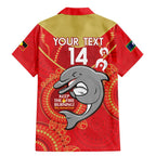 Custom NRL Dolphins NAIDOC Week Family Matching Mermaid Dress and Hawaiian Shirt Keep The Fire Burning Indigenous Art