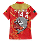 Custom NRL Dolphins NAIDOC Week Family Matching Puletasi and Hawaiian Shirt Keep The Fire Burning Indigenous Art