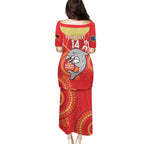 Custom NRL Dolphins NAIDOC Week Family Matching Puletasi and Hawaiian Shirt Keep The Fire Burning Indigenous Art