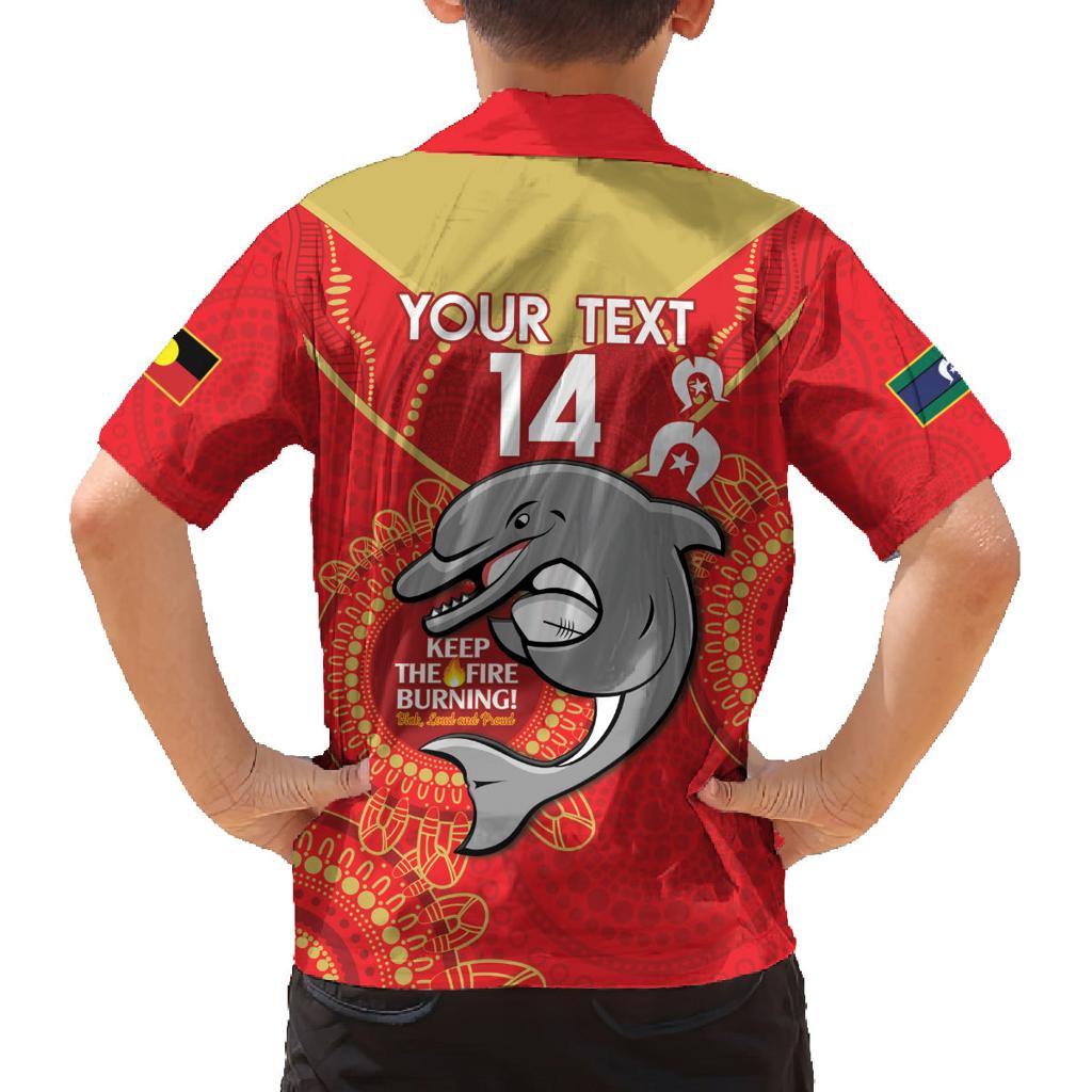 Custom NRL Dolphins NAIDOC Week Family Matching Summer Maxi Dress and Hawaiian Shirt Keep The Fire Burning Indigenous Art