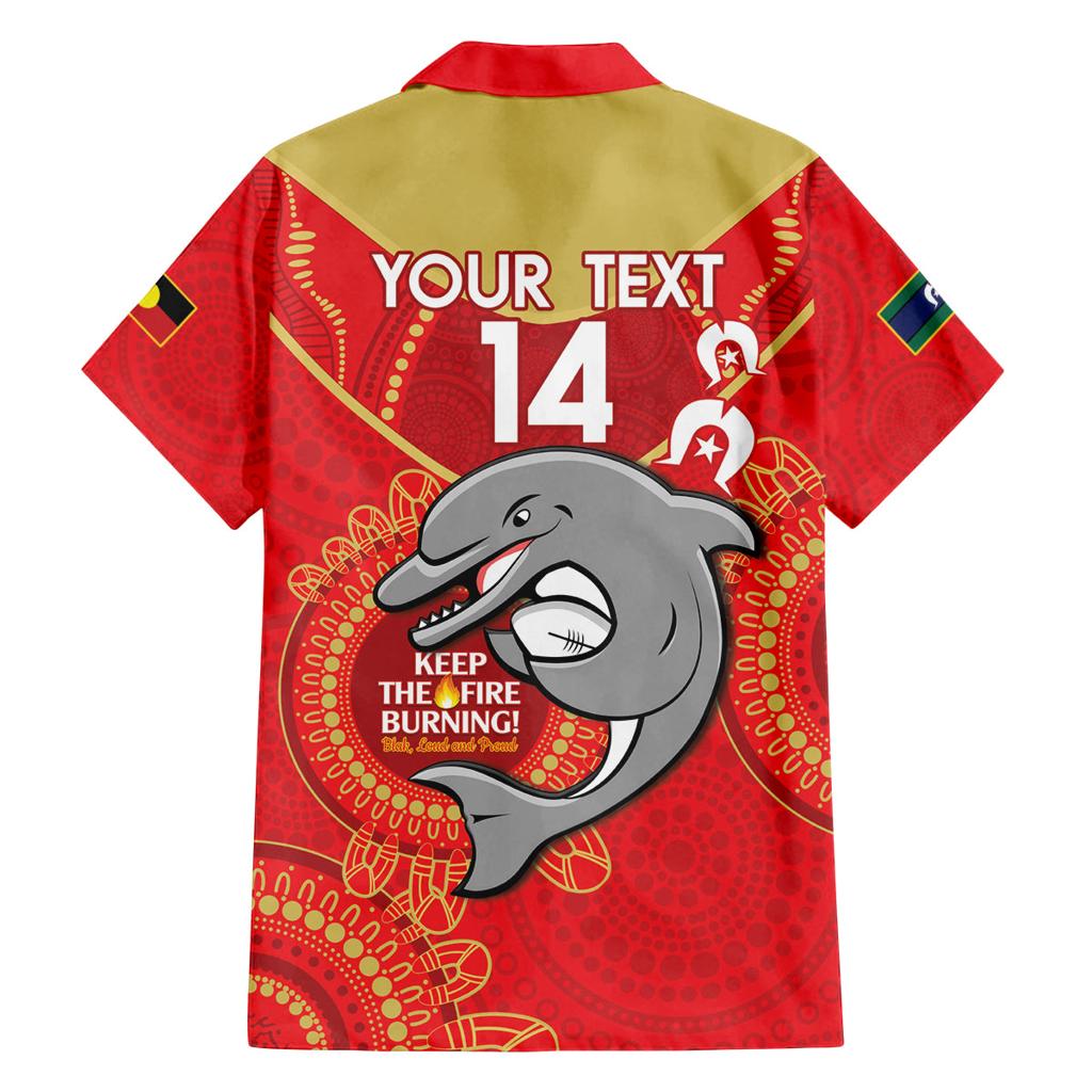 Custom NRL Dolphins NAIDOC Week Family Matching Summer Maxi Dress and Hawaiian Shirt Keep The Fire Burning Indigenous Art
