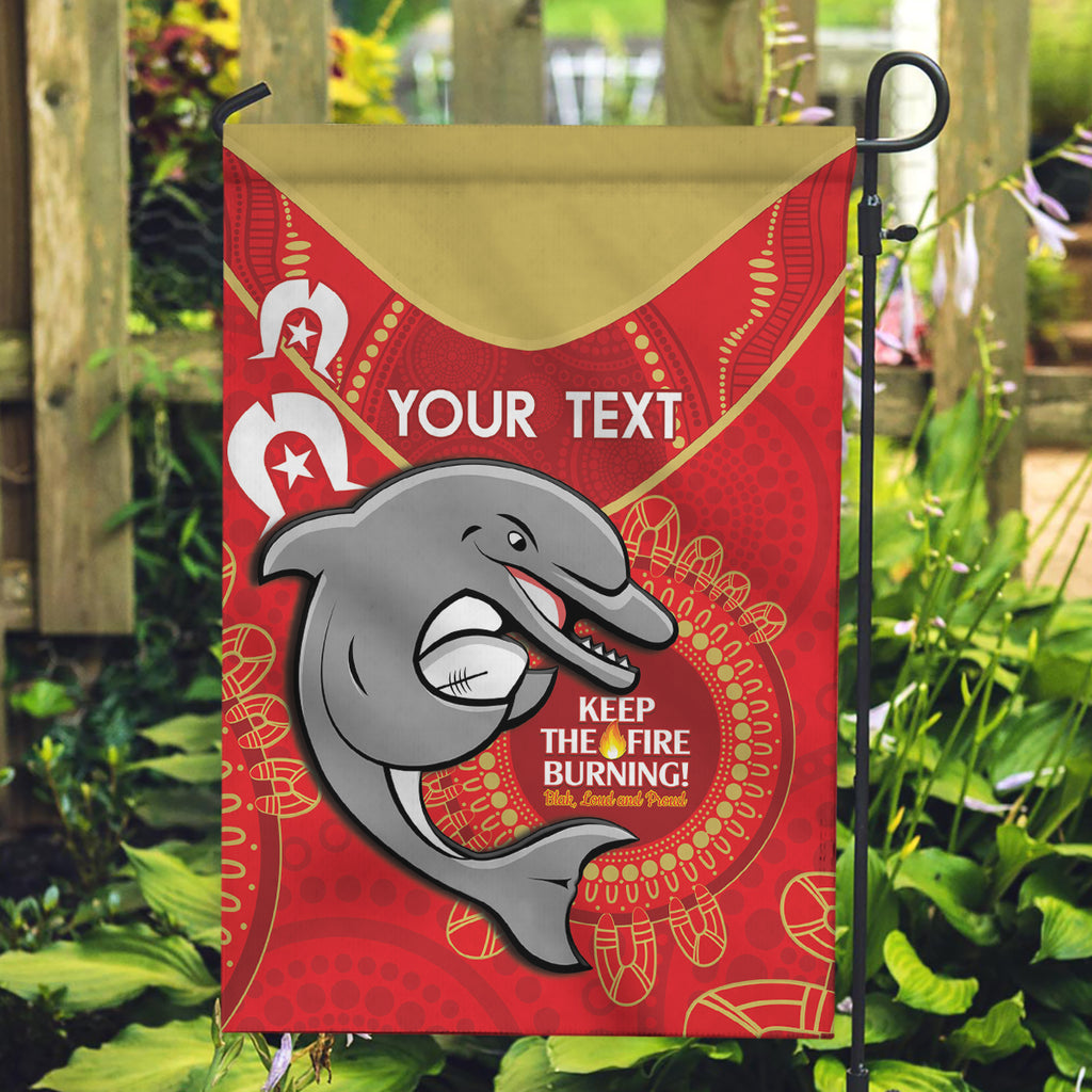 Custom NRL Dolphins NAIDOC Week Garden Flag Keep The Fire Burning Indigenous Art