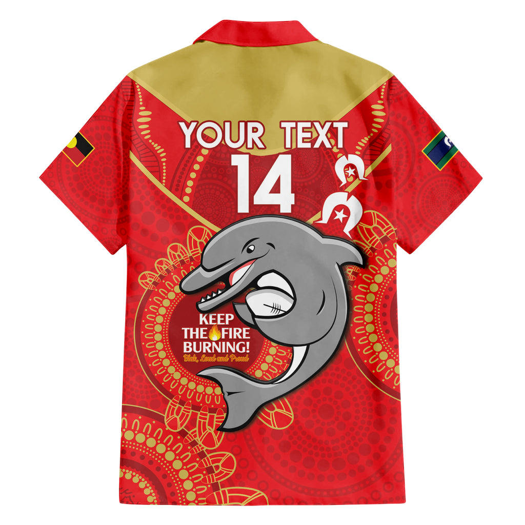Custom NRL Dolphins NAIDOC Week Hawaiian Shirt Keep The Fire Burning Indigenous Art