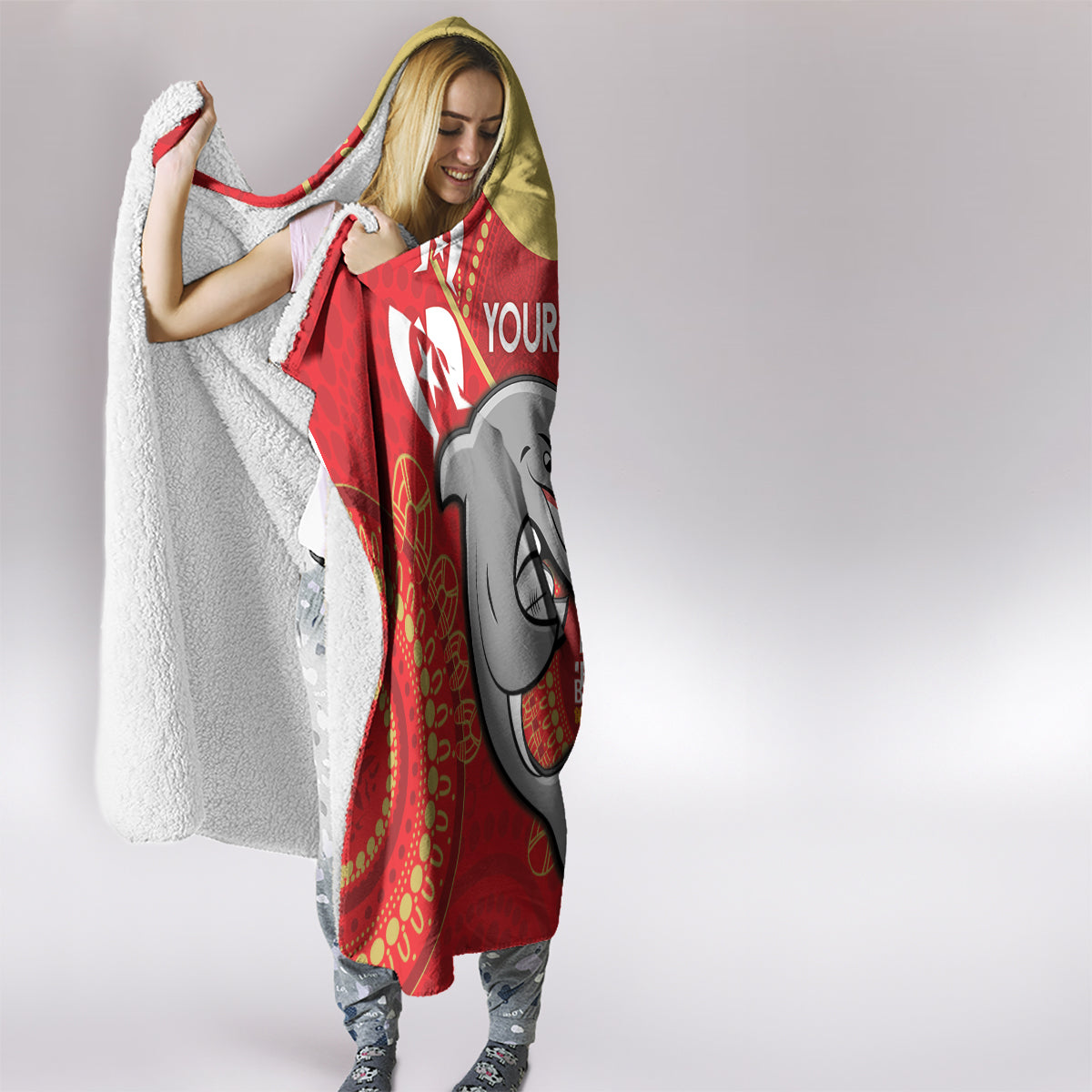 Custom NRL Dolphins NAIDOC Week Hooded Blanket Keep The Fire Burning Indigenous Art