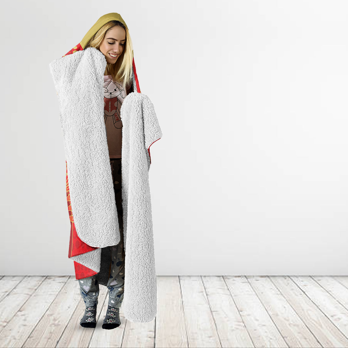 Custom NRL Dolphins NAIDOC Week Hooded Blanket Keep The Fire Burning Indigenous Art