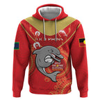 Custom NRL Dolphins NAIDOC Week Hoodie Keep The Fire Burning Indigenous Art