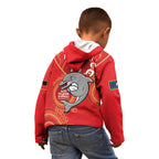 Custom NRL Dolphins NAIDOC Week Kid Hoodie Keep The Fire Burning Indigenous Art