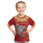 Custom NRL Dolphins NAIDOC Week Kid T Shirt Keep The Fire Burning Indigenous Art