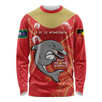 Custom NRL Dolphins NAIDOC Week Long Sleeve Shirt Keep The Fire Burning Indigenous Art